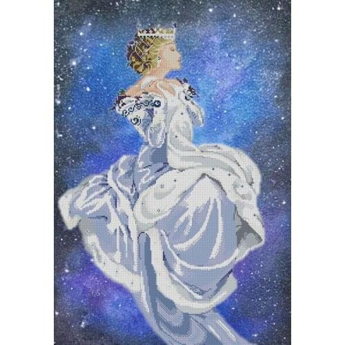 Artistic hand-dyed hand-painted cross-stitch cloth with beaded metal thread cross-stitch kit MD angel styles cross stitch MD37