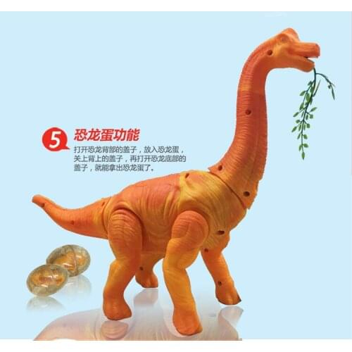 Of toy Large Electric Walk Walk Dinosaur Brachiosaurus Simulation Animal Model Of Projection Lay Eggs Toy Boy Children Moving