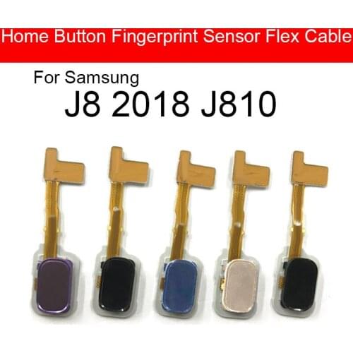 Home Button Flex Cable For Samsung Galaxy J8 2018 J810 Menu Key Return Recognition Sensor Flex Ribbon Cable Replacement Repair