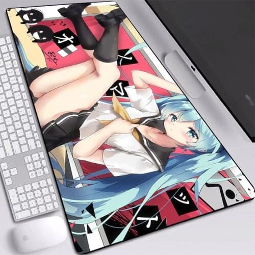 Anime Mouse-pad Large with Sewn Edges Sexy Big Ass Girl Picture Mat Desktop Rubber Pad for Mice Gaming Mouse Pad 900x400mm