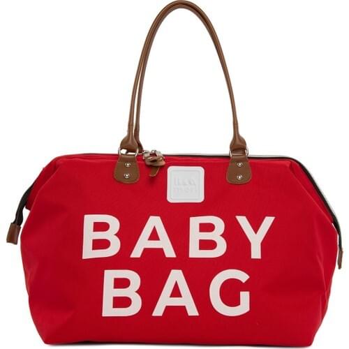Red Baby Bag Printed Baby Care Bag large capacity Bag multifunctional waterproof