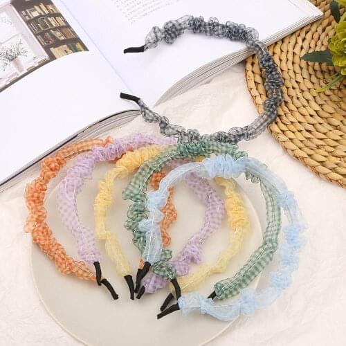 Lace Polka Bow Hairband Gauze Knot Hair Hoop Lovely Princess Headbands Bezel For Girls Women Headwear Hair Accessories