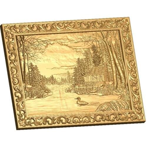 Les_Utka 3D model relief figure STL format 3d model relief for cnc in STL file format