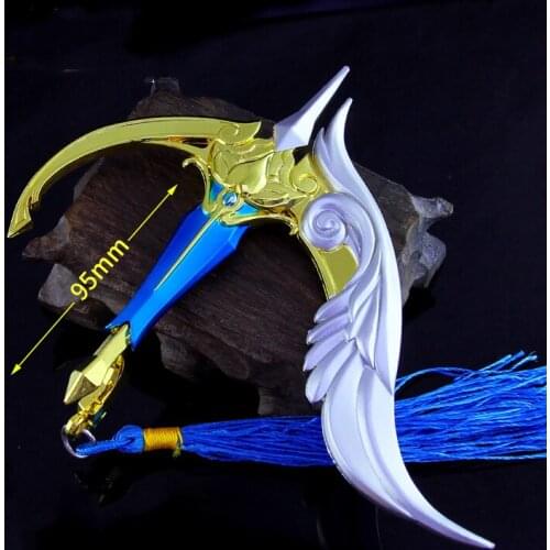 Alloy Sword Toy King Weapon Model 9.5cm Cosplay Yu Ji Yunni Que Ling Bow and Arrow Alloy Model Weapon Yu Ji Weapon