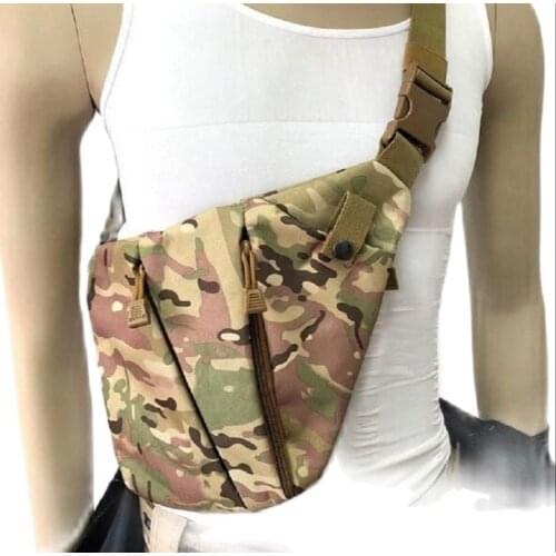 Multifunctional Tactical Take In Left shoulder and right shoulder Close Ftting Concealment Storage Gun Bag Holster Chest Bag
