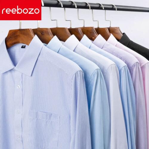 Camisa Men Shirts Long Sleeve Male Shirt Brand Clothing Casual Slim Fit Camisa Social Striped White Blue Masculina Chemise Homme