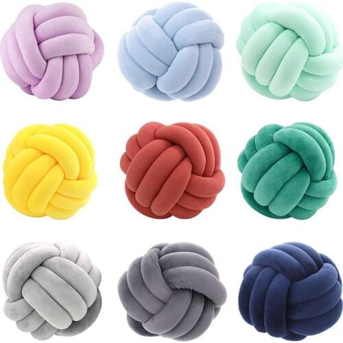 30cm Soft Knot Ball Cushions Bed Stuffed Pillow Home Decor Cushion Ball Plush Throw Well-sealed Well-padded