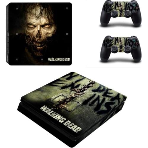 The Walking Dead PS4 Slim Sticker Play station 4 Skin Sticker Decal For PlayStation 4 PS4 Slim Console and Controller Skin Vinyl