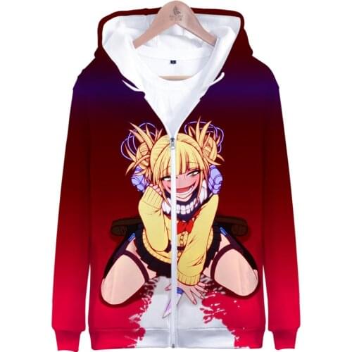 New cosplay bnha Uniforms boys 3D Hoodies My Hero Academia Zipper hoodies mens Jacket Boku No Hero Academia 3D Anime sweatshirt