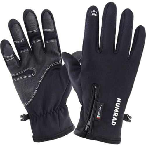 Outdoor riding gloves mens touch screen winter plus velvet warmth waterproof non-slip womens ski motorcycle gloves