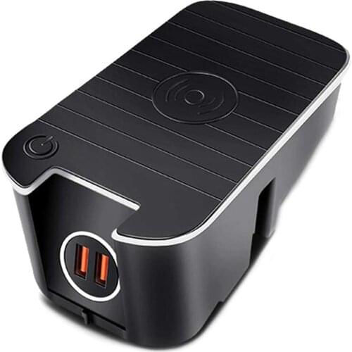 QC3.0 Fast Charging with USB Port 36W QI Wireless Smart Phone Charging Pad for Volvo-XC90 XC60 S90 V90 S60 2019 2020 2021