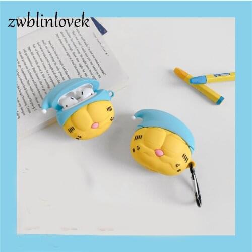 Cartoon Cute Cat Sleeping Case For AirPods 1 2 pro Bluetooth Headphone Wireless Charging Soft Silicone Case Protective