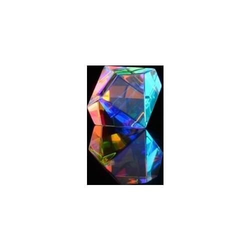 18mm Hexahedral Prism Home Decoration Prism Glass color with Cubic Science Cube Optical Prisma PhotographyHoliday gift