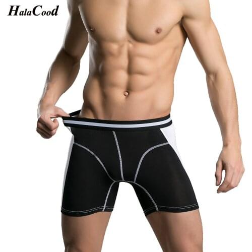 Hot Sell New Male Fashion Long Boxers Mens Boxer Loose Mid Waist Shorts Comfortable Casual Sleep Mens Lounge Home Wear Underpant