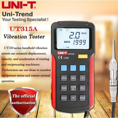 UNI-T UT315A handheld vibration testers; high precision vibrometer motor vibration detector portable / USB communication