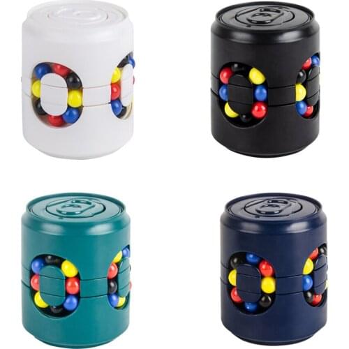 Rotating Bean Fingertip Cube Spin Bead Puzzle Can Kids Finger Gyro Early Educational Round Puzzle Toy Adult Stress Relief Toy