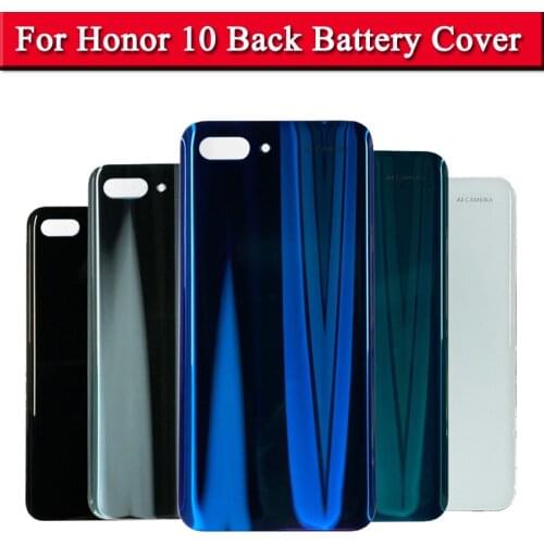 Back Cover For Huawei honor 10 Back Glass Housing with Rear Camera Lens For Honor 10 Battery Door Back Cover COL-L29 Replacement