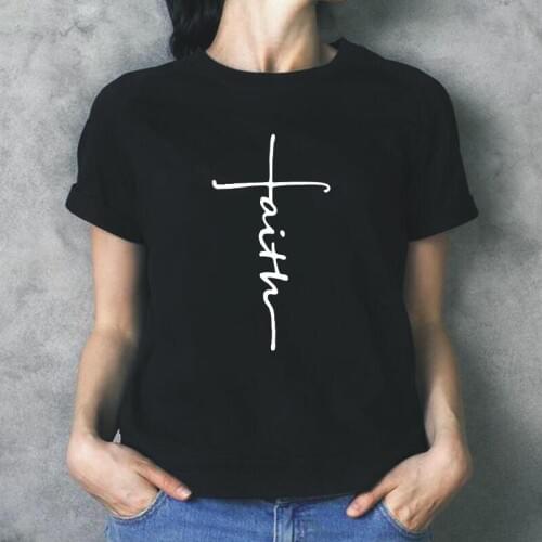 Harajuku Christian T Shirt Women Tops Hipster Short Sleeve Inspirational Women Shirts Tee Shirt Femme Graphic Print Women Tshirt