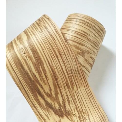 1 Roll Zebra Wood Natural Wood Veneers Flooring DIY Furniture Chair Cabinet Door Speaker Guitar Outer Skin Size