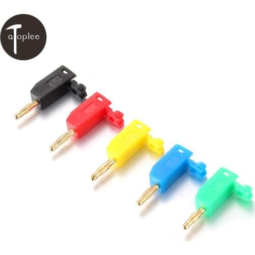 1PCS 1000V 5A 2mm Gold-plated Banana Plug Red/ Green/Blue/Yellow/Black Inserted Connector For Speaker Testing Banana Plug