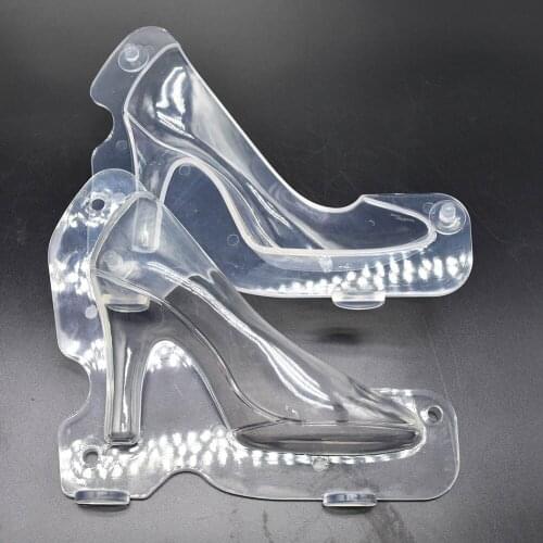 3D Plastic High Heel Shoe Chocolate Mold DIY Handmade Cake Chocolate Making Decorating Mould Tool TS2