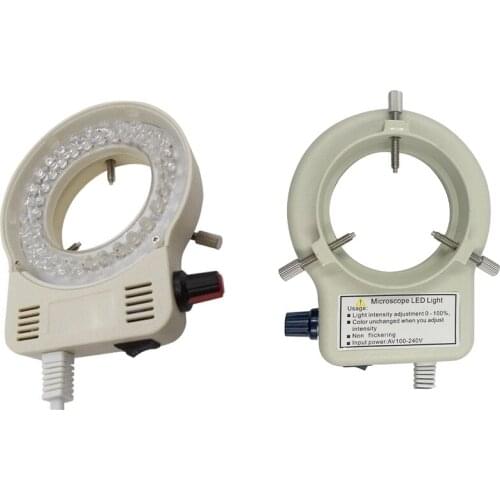 White Adjustable 56 LED Ring Light Illuminator, Suitable For Stereo Microscopes And Cameras