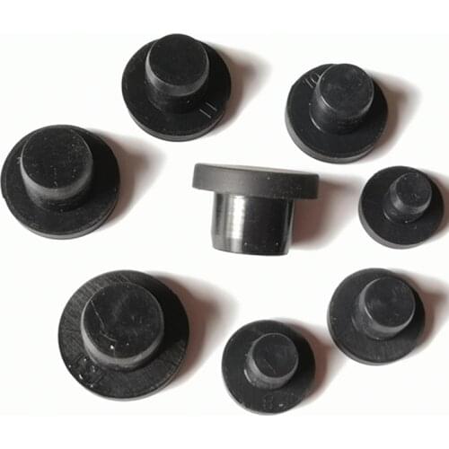 Black Solid Silicone Rubber Plugs 3mm~15mm Dust Plug Cap Silicone Plug High Temperature Resistance 300