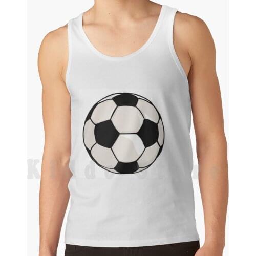 Football / Soccer Ball Black And White Drawing Tank Tops Vest Sleeveless Soccer Soccer Ball Football Epl Ronaldo