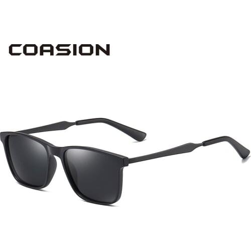 COASION Brand Design Men Sunglasses Polarized Vintage Square Women Sun Glasses Driving Travel Eyewear zonnebril heren CA1331