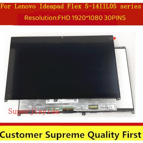 14'' LCD Touch Screen Digitizer Assembly+Bezel replacement For Lenovo Ideapad Flex 5-14IIL05 81X1 5-14ARE05 81X2 N140HCA-E5B