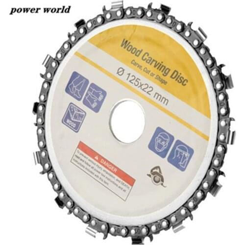 1Pcs 5" Chain Grinder Chain Saws Disc Woodworking Chain Plate Tool L Wood Carving Disc Angle Grinding Tool