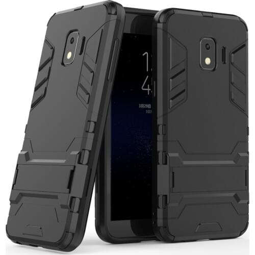 Dual Layer Robot Hybrid Armor Case J 2 J2 Core Shockproof Back Kickstand Hard Cover For Samsung Galaxy J2 Core (2018) J260 J260F
