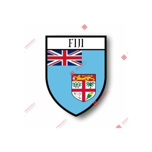 Personality Stickers Decal Souvenir Vinyl Car Shield City Flag World Crest Fiji Car Decal Decoration Laptop