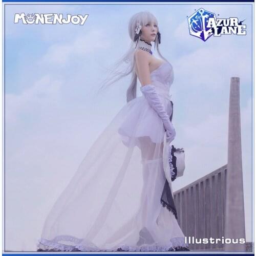 Monenjoy Azur Lane HMS Illustrious Cosplay Costume Royal Navy Cos Suit