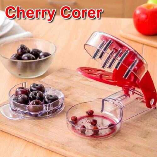 Creative Cherry Olive Stoner Core Seed Corer Pitter Fast Remover Durable Kitchen Gadget Accessories Anti-dust 6 Single Holes