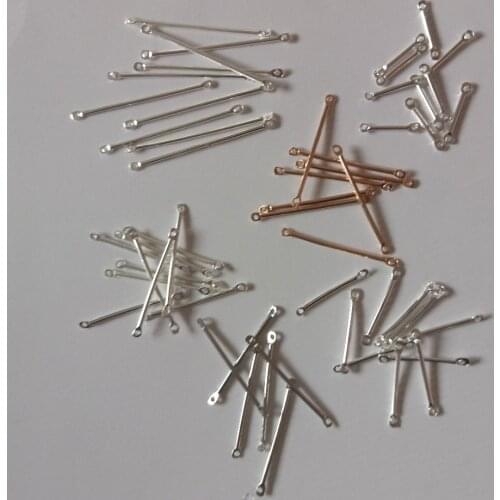 50pcs/Pack Double Cylinder Connecting Rod Metal Earrings Ear Clip Ear Hook DIY Handmade Ear Jewelry Making Materials Accessories