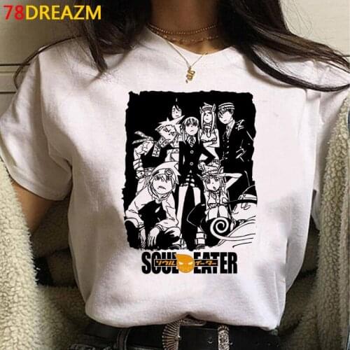 Soul Eater tshirt men print white t shirt grunge clothes t shirt tumblr