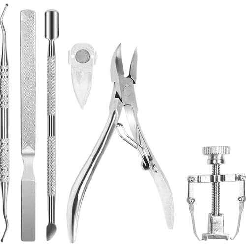 NEW-6Pcs Toenail Tools Kit Premium Nail Treatment Foot Tool Ingrown Toenail Removal Correction Clippers Surgery Grade Ingrown