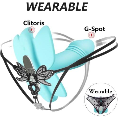 Wearable Butterfly Dildo Vibrator Sex Toys for Women G Spot Clitoris Stimulator Wireless Remote Control Vibrator 18+ Adult sex