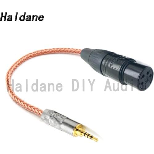 Haldane OCC Single Crystal Copper 4pin XLR Balanced Female to 2.5mm TRRS Balanced Male Audio Adapter Cable 2.5 to XLR Connector
