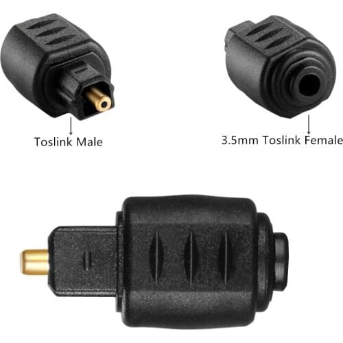 ERE Optical Audio Adapter 3.5mm Mini Female Jack Plug to Digital Toslink Male Cable Connector