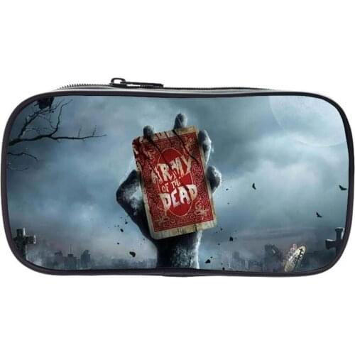 Army Of The Dead Pencil Case Wallets 3D Print Cartoon Fashion Makeup Bag Horror Movies Printing Zipper Pencil Box Stationery Bag