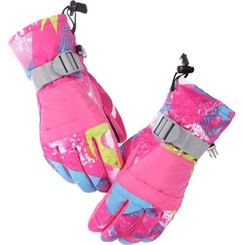 Snowboard Gloves Touch Screen Plush Extra Thick Anti-skid Waterproof Riding Outdoor Winter Warm Men Women Kids Snow Gloves