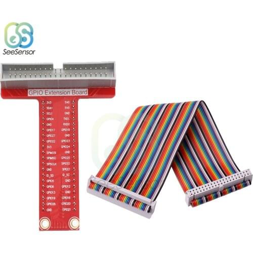T-type GPIO Expansion Board + Raspberry Pi 40Pin Cable 20cm For Raspberry Pi 3 2 Model B & B