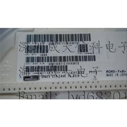 GRM188R71C104KA01D chip monolithic ceramic capacitor 0603 16V 0.1&mu F; SMD X7R