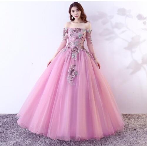 Quinceanera Dress Off The Shoulder Party Prom Dress Half Sleeve Ball Gown Vintage Lace Quinceanera Gown Plus Size Vestidos
