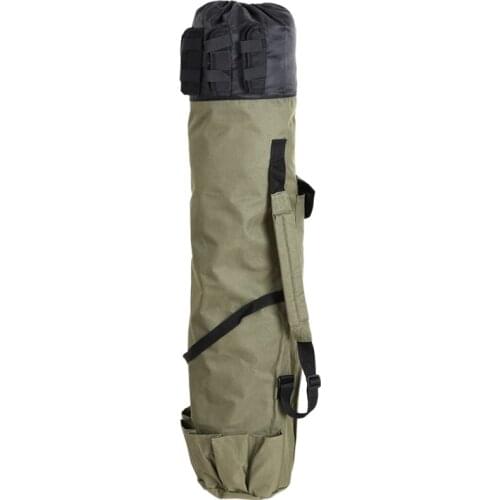 Fishing Tackle Bag Fishing Rod Bag Holdall Bag Travel Reel Carry Case Pole Tools Storage Bags Thickening Canvas 48.4Inch