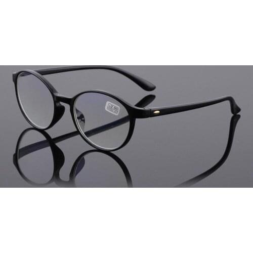 TR90 Retro Round Fashion Reading Glasses Women Men HD Anti Blue Light Resin Plus Film Lenses Presbyopic Ultralight 1.0-4.0 R144
