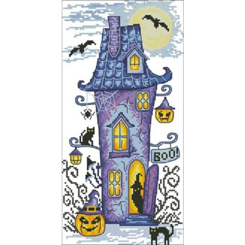 Magic dark house patterns Counted Cross Stitch 11CT 14CT 18CT DIY Chinese Cross Stitch Kit Embroidery Needlework Sets