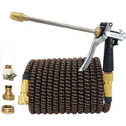 High Quality New Garden Hose Retractable Magic Rubber Hose Water Spray Gun High Pressure Car Wash Hose Outdoor Garden Supplies